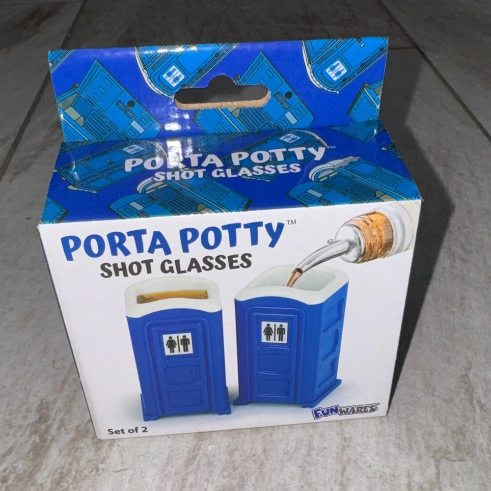 Porta Potty Shot Glasses - Blue